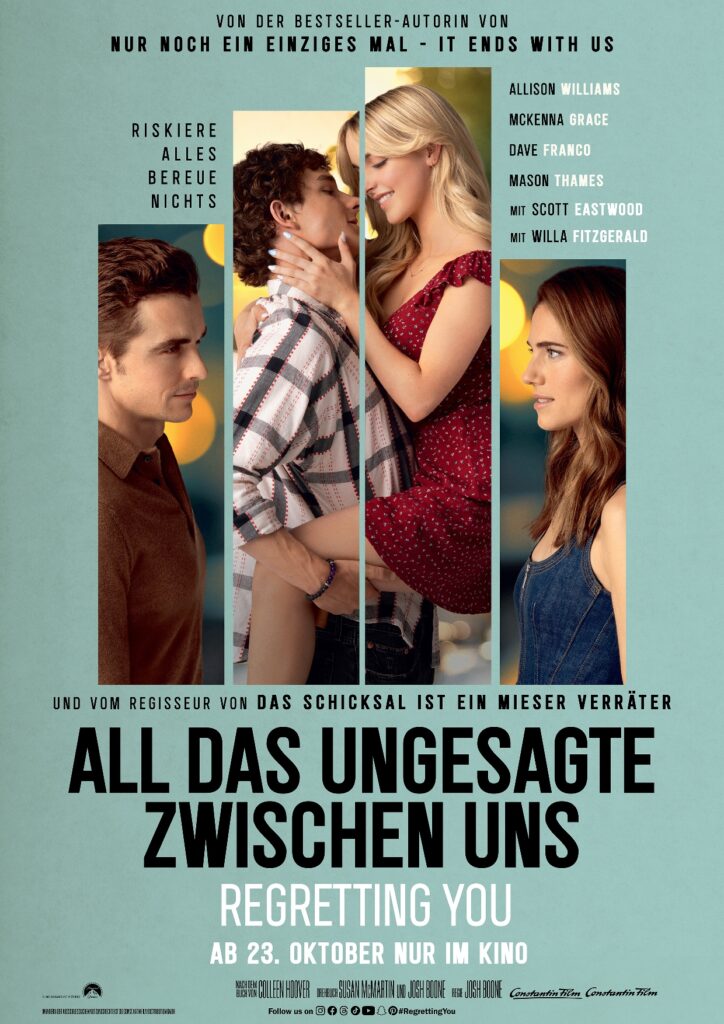 ALL DAS UNGESAGTE ZWISCHEN UNS – REGRETTING YOU Plakat