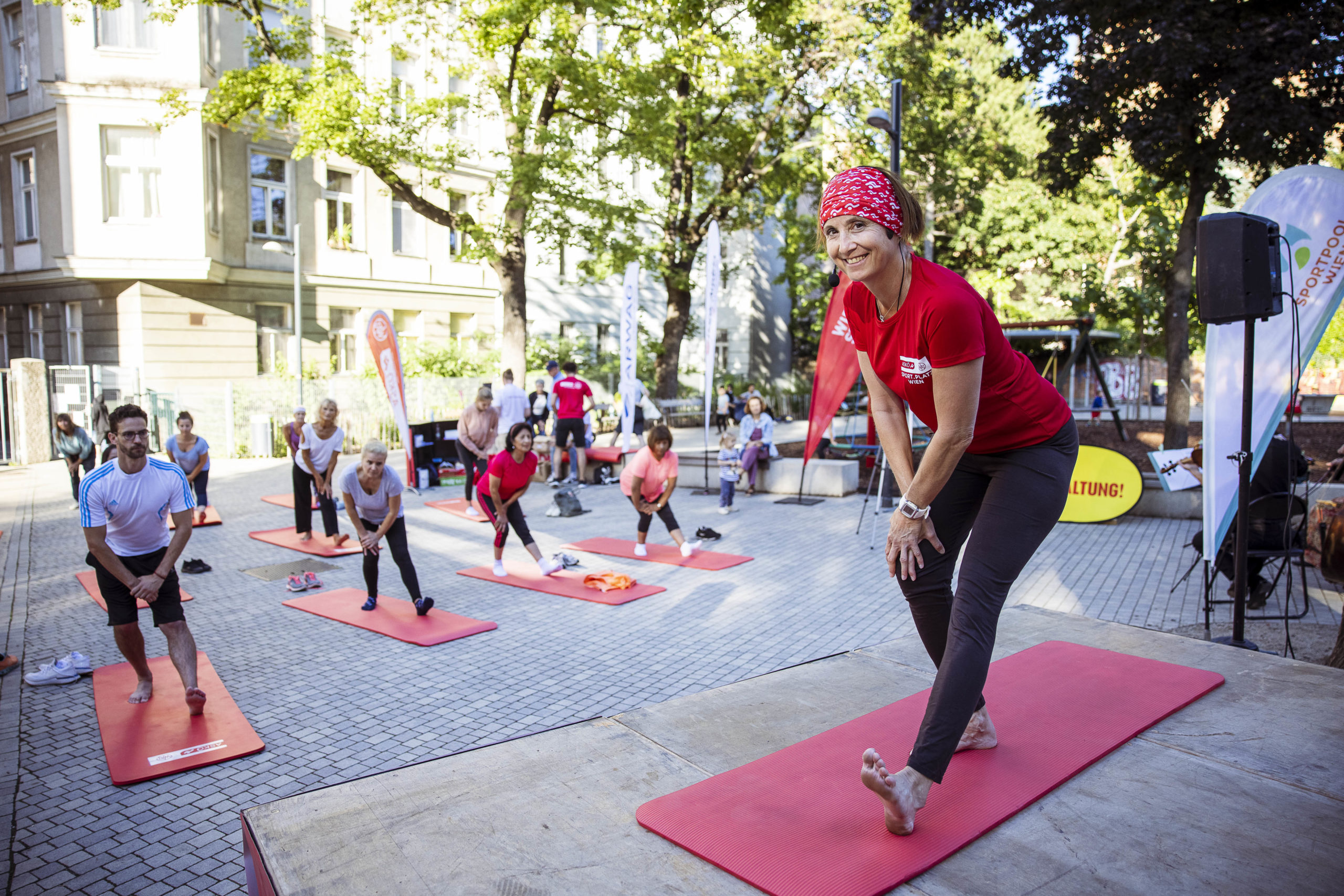 Hier können Sie gratis zu Musik schwitzen