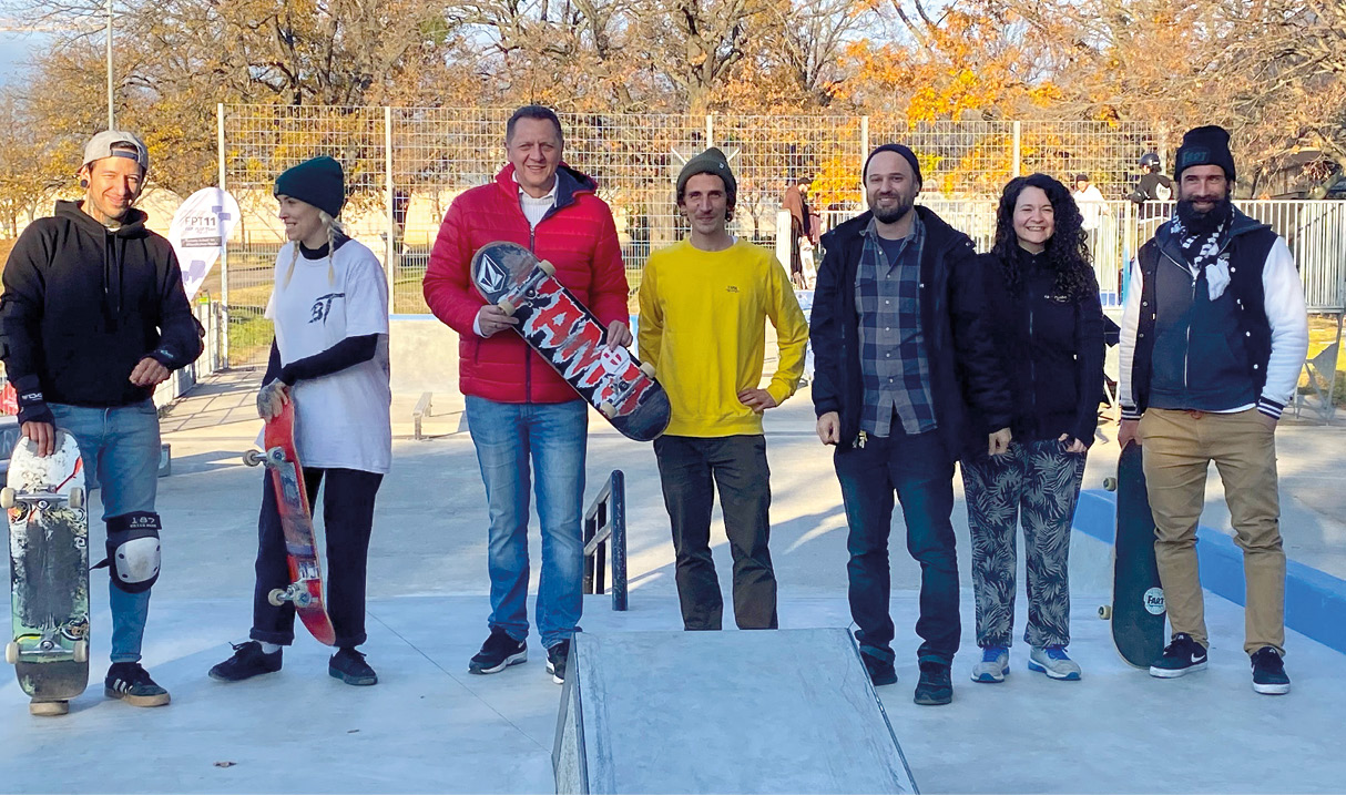 Moderner Skatepark beim Krematorium