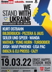 (C) Barracuda Music: Das Benefizkonzert "We Stand With Ukraine" findet am 19. März statt.