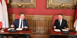 (C) C.Jobst/PID: Wiens Bürgermeister Michael Ludwig und Ljubljanas Bürgermeister Zoran Janković unterzeichneten ein weiteres Kooperationsabkommen.