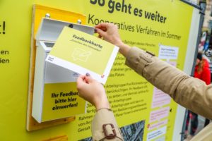 (C) PID/Christian Fürthner: 9 Ideen für den Naschmarktparkplatz sind noch bis 9. Mai vor Ort zu sehen.