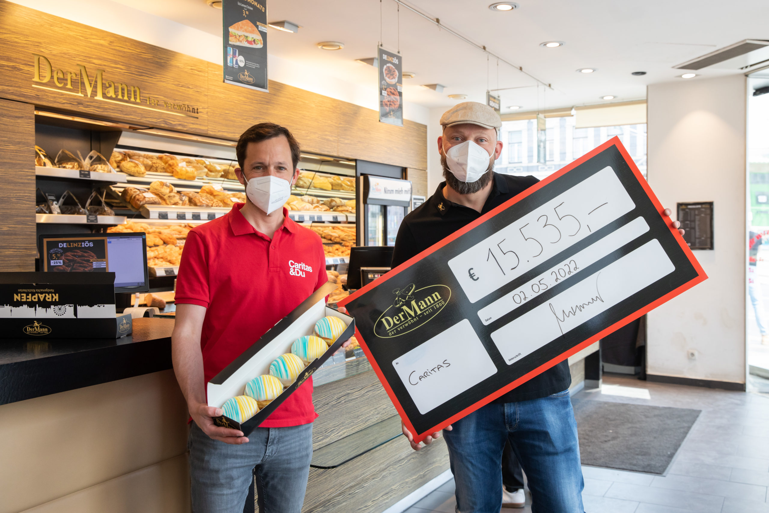 Bäckerei DerMann spendet 15.535 Euro für die Ukraine