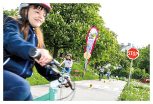 (C) Mobilitätsagentur Wien / Christian Fürthner: Seit heuer werden die Radfahrkurse der Mobilitätsagentur auch im Verkehrsgarten Elisenstraße von Jugend am Werk angeboten.