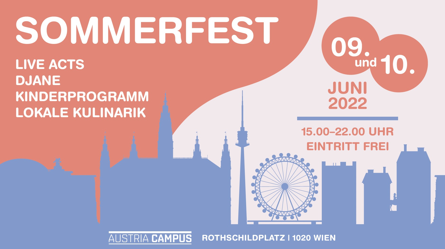 Buntes Treiben beim Sommerfest am Austria Campus am 9. und 10. Juni 2022