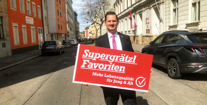 (C) Schuster: Das neue Supergrätzl in Favoriten ist das erste in Wien. Bezirksvorsteher Marcus Franz verspricht mehr Lebensqualität.