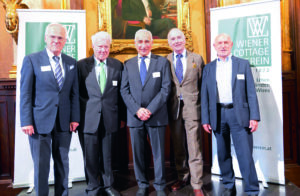 (C) Verena Podiwinsky: Die Geschicke des Cottage Vereins lenkt eine Gemeinschaft engagierter Herren (v. l.): DI Wolfgang Gräsel, Dr. Erich Stöger, DI Thomas Feiger, Mag. Michael Stergar und Dr. Daniel Reischer.