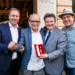 (C) Rastegar: Zum 70er gratulierten Bezirkschef Franz Prokop (l.), Bürgermeister Michael Ludwig und Staud’s-Geschäftsführer Stefan Schauer.