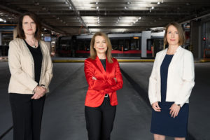 Seit November leiten sie die Geschicke der Wiener Linien: Petra Hums, Alexandra Reinagl und Gudrun Senk (v.l.n.r.)