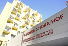 (C) Jobst/PID: Die Gemeindebauten am Handelskai 214 und 214A wurden nach den 2017 verstorbenen Karlheinz Hora, Bezirksvorsteher der Leopoldstadt, benannt.