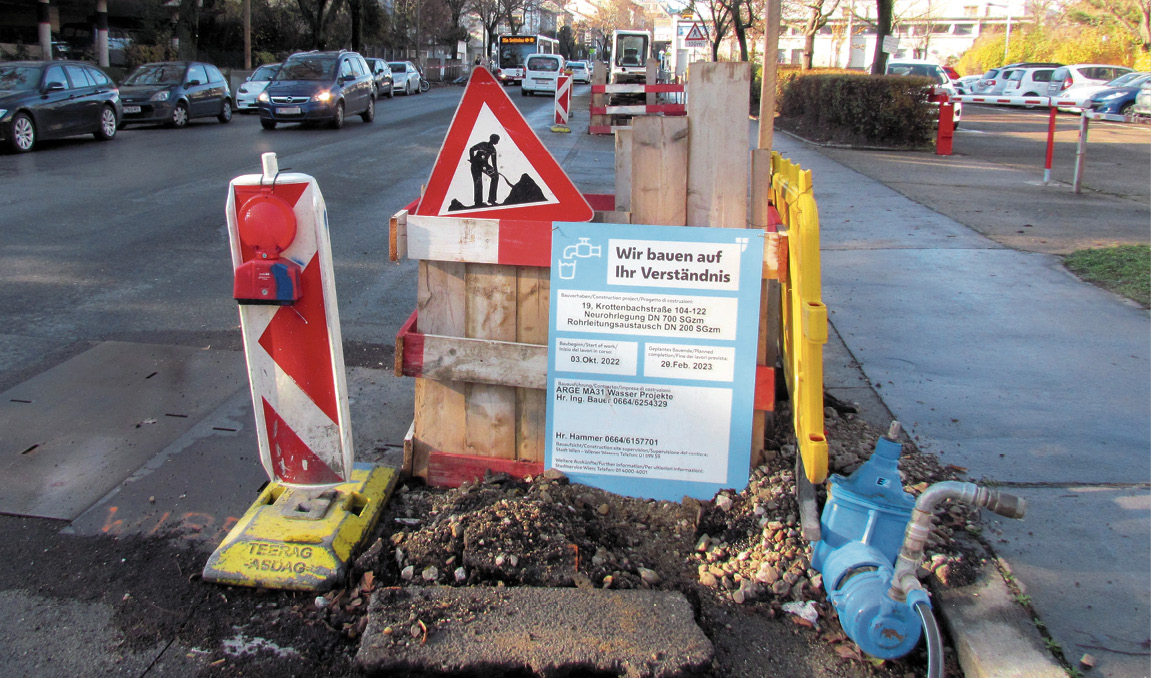 Wie Wasserrohre Teile von Döbling lahmlegen