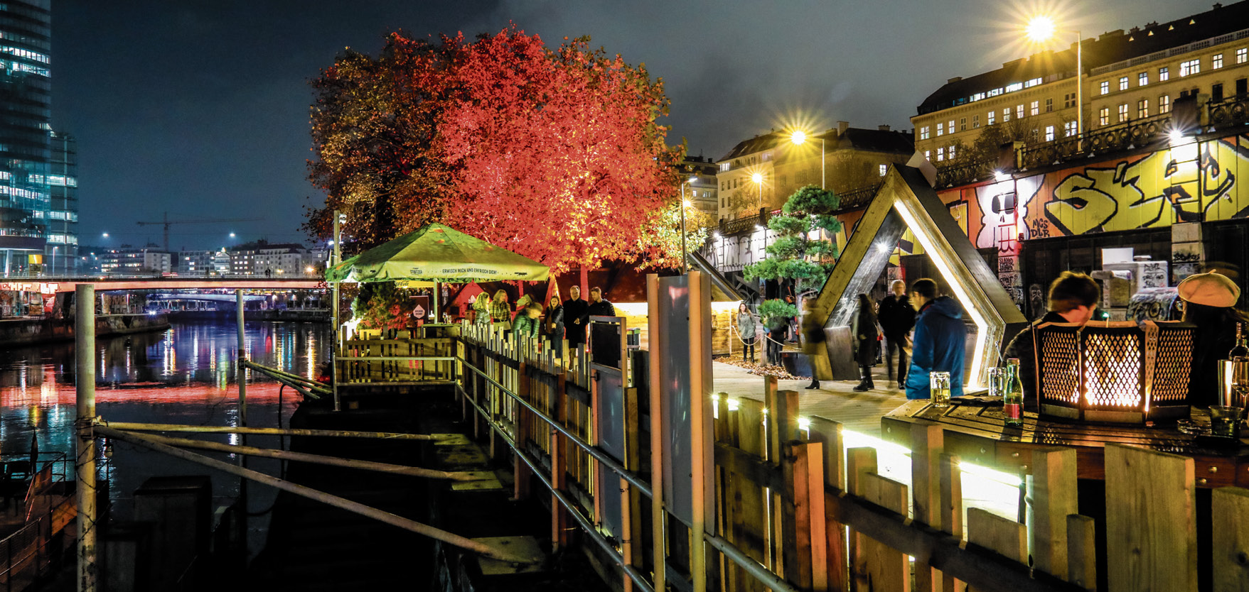 Der Donaukanal ist auch im Winter ein wahrer Hotspot