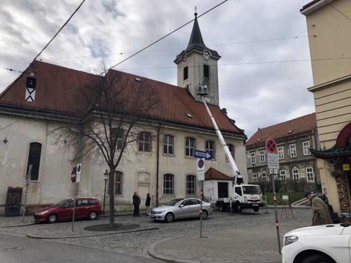 (C) Berger: Die altehrwürdige Lainzer Kirche wird saniert.