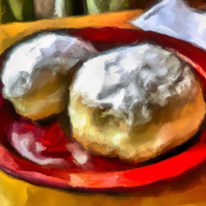 (C) thefluffykrapfenclub.com: Ein Krapfen generiert mit dem "KI-Krapfinator".