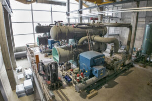 (C) Wien Energie/Johannes Zinner: Drei der sechs Wärmepumpen für das Klima-Großprojekt wurden bereits angeliefert.