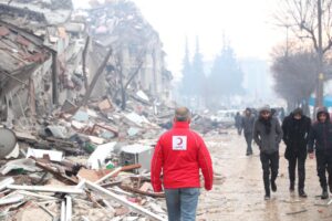 (C) Turkish Red Crescent / IFRC: In den frühen Morgenstunden des 6. Februar 2023 ereigneten sich zwei tödliche Erdbeben in der Südosttürkei.