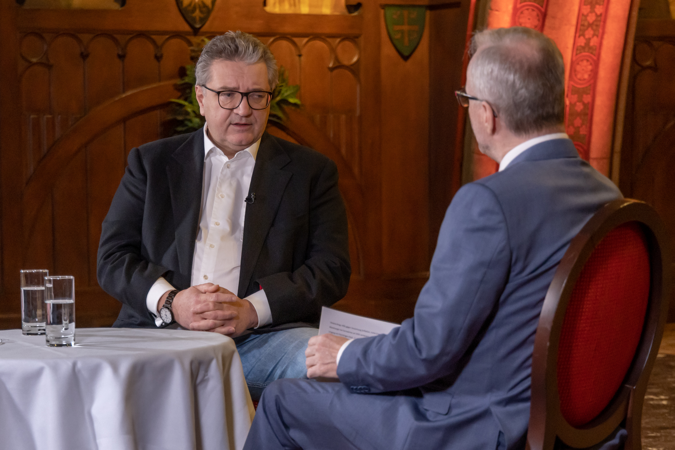 Bei Tesarek im Rathaus: Peter Hacker zu Gast