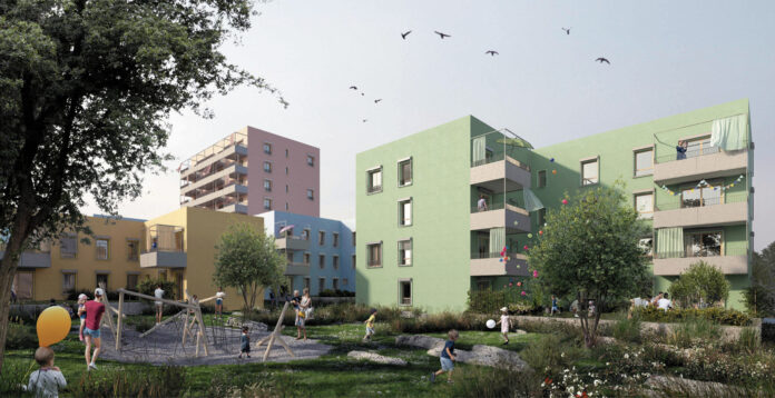 (C) Schneider + Schneider: Am Rosenhügel entsteht Wiens erstes Wohnquartier in einem Wildgarten.