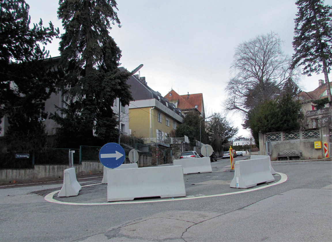 Kreisverkehr ist hier nur ein Provisorium