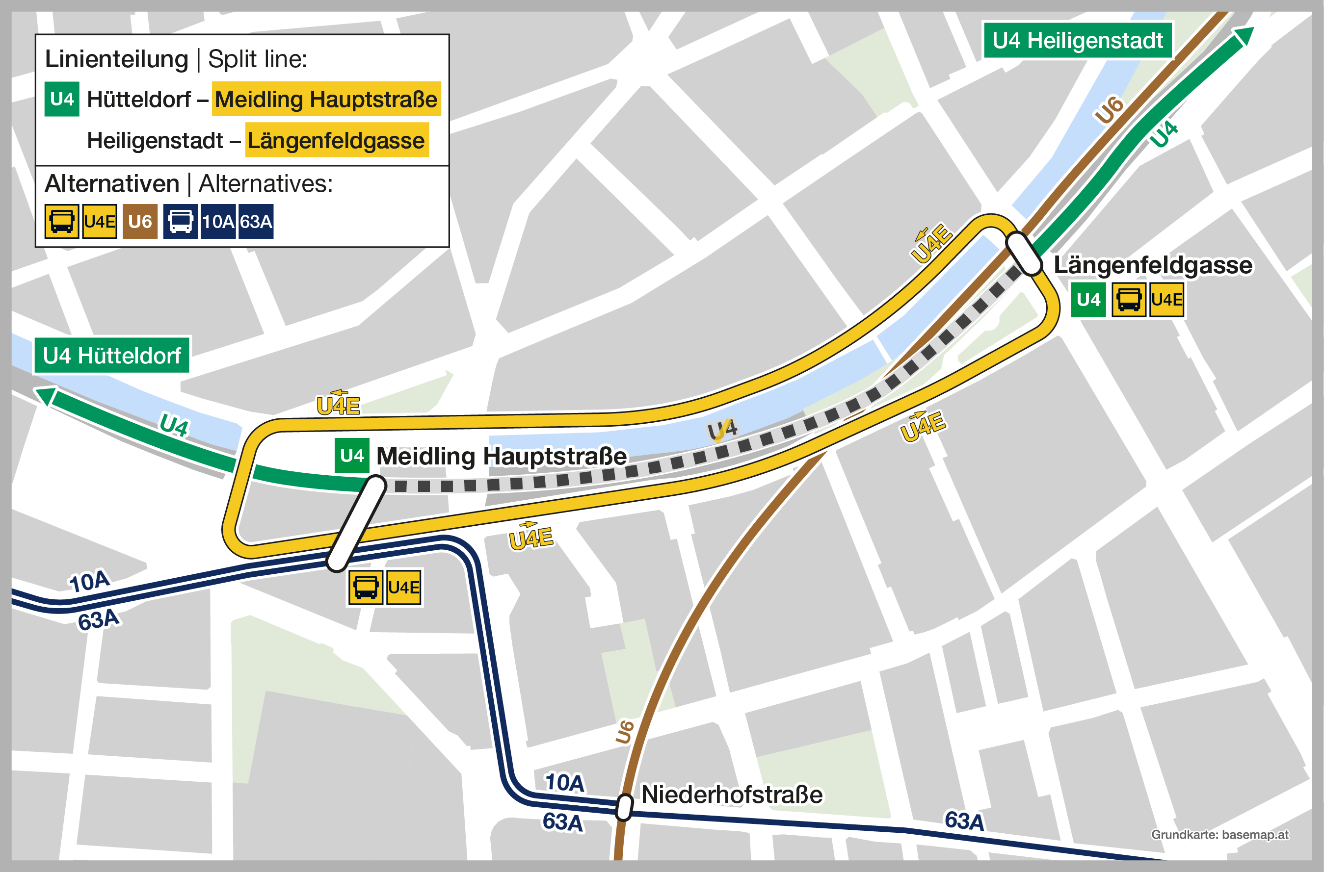 Ab 1. April: Umbauarbeiten bei U-Bahn und Bim