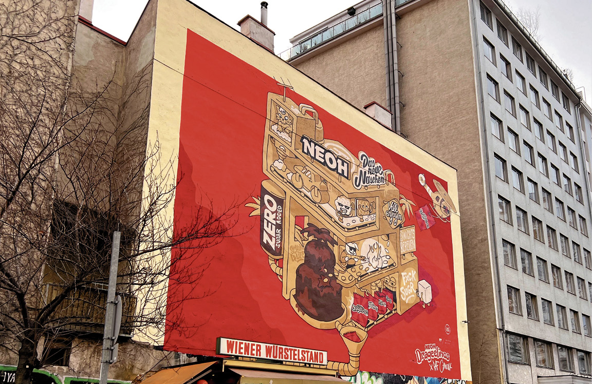 Kreatives Wandbild sorgt für Naschlaune