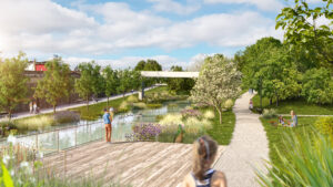 (C) VIZ A VIE - Visuals/DI Andreas Kneidinger: Der Tangentenpark entsteht an der Ostbahn.