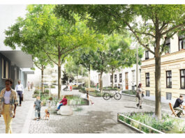 Eine Visualisierung der Neugestaltung in der Grubergasse.