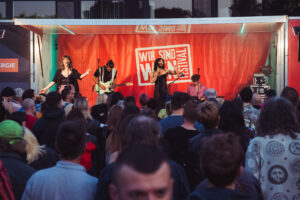Conchita Wurst auf der Festivalbühne im Vogelweidpark.