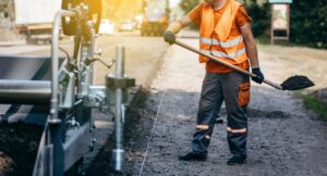 Arbeiten auf einer Baustelle.