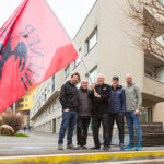 Forza Leiwand – Marcello Demner, Roman Zeisler, Toni Polster, Martin Hinteregger und Dominik Rotter für Leiwand und gegen Oasch @Ann Kathrin Buche – WEB