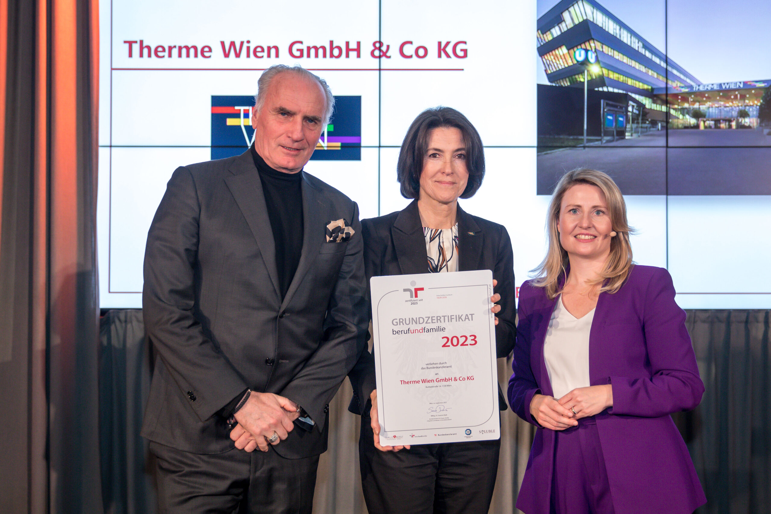 Therme Wien nunmehr als Arbeitgeber ausgezeichnet