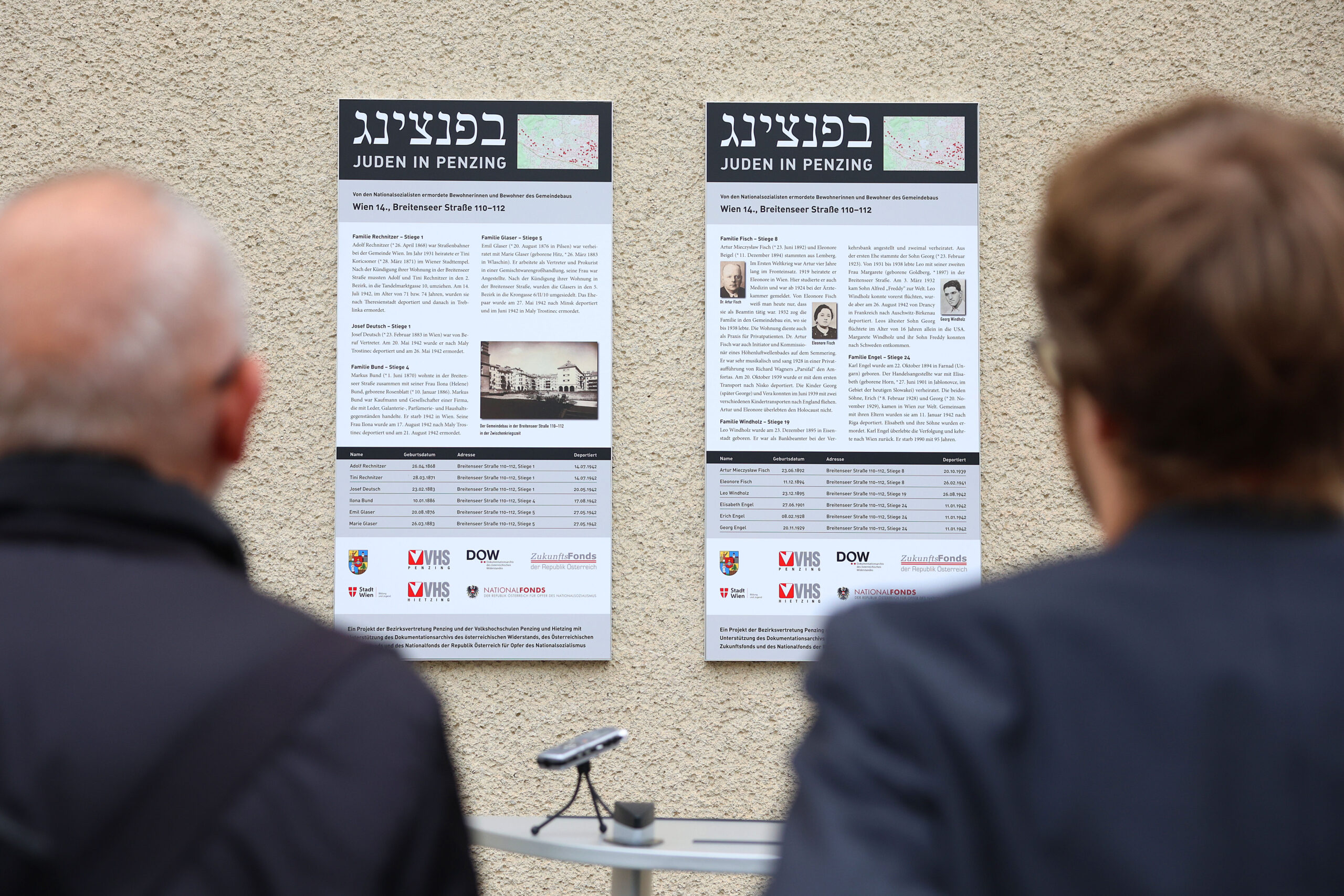 Penzing: Gedenktafel für jüdische Opfer der Nazis