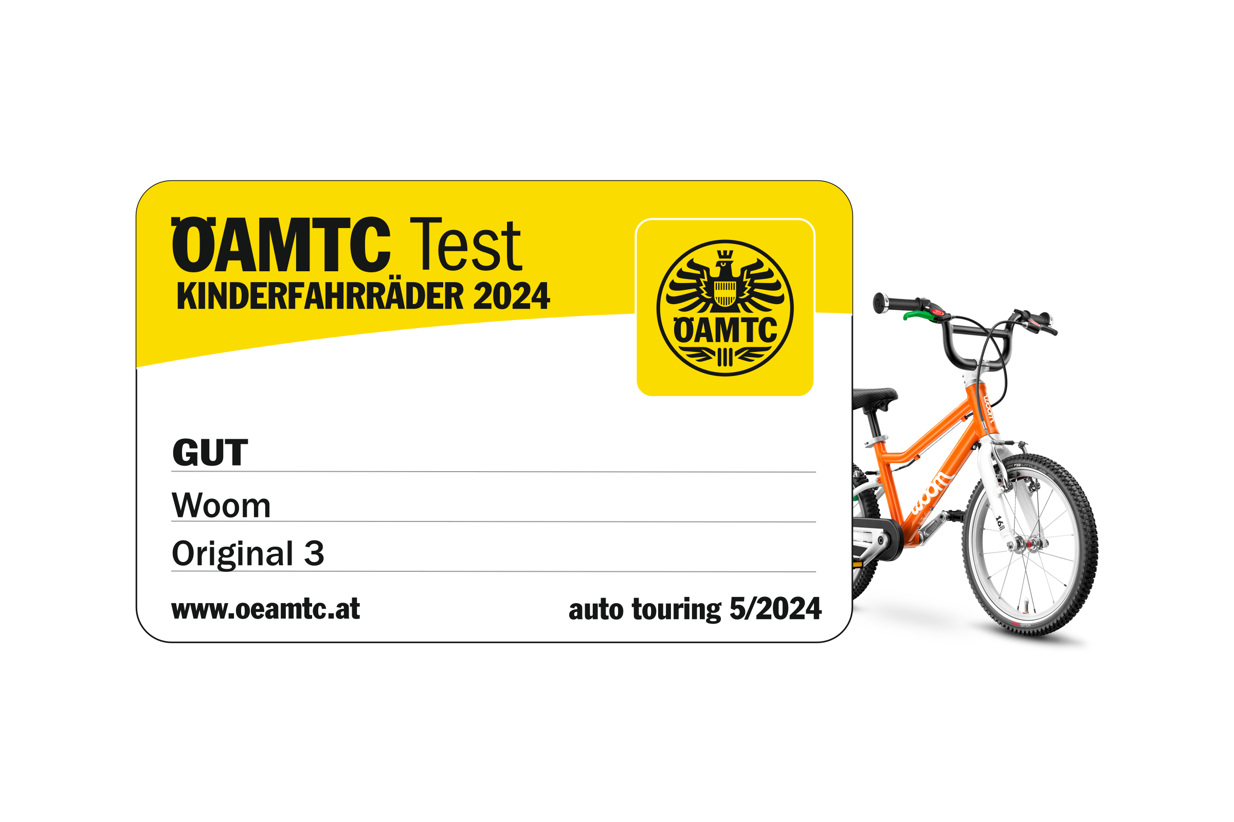 woom ORIGINAL 3: Der strahlende Testsieger im ÖAMTC Kinderfahrradtest 2024