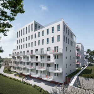 Rendering Serviced Apartments und Büroeinheiten