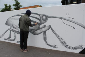 Graffiti im Entstehen