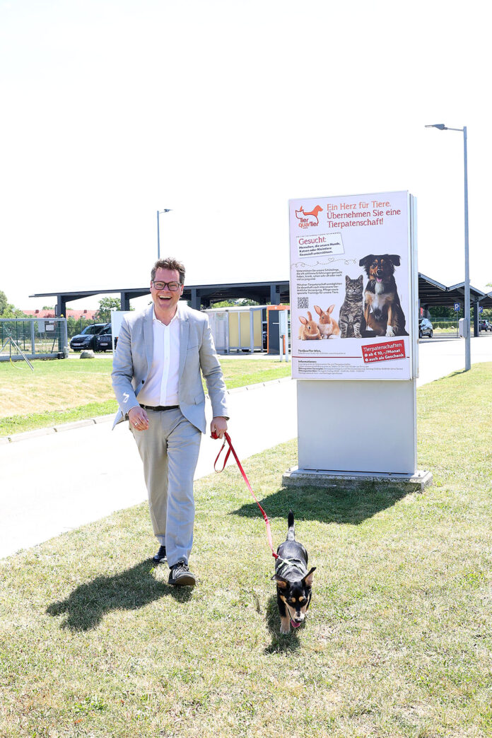 TierQuartier, StR. Jürgen Czernohorszky mit Hund