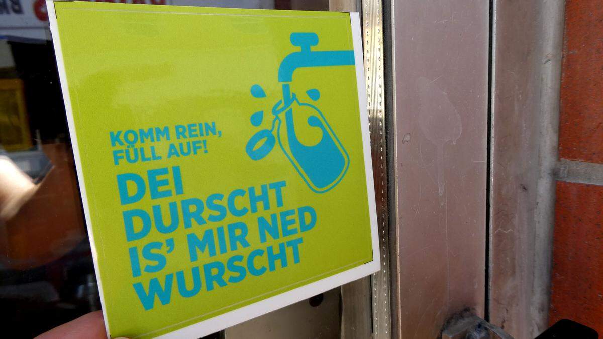 Gratis-Wasser: „Dei Durscht is mir ned wurscht“