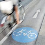 Cyclist on Bike Lane, Vienna