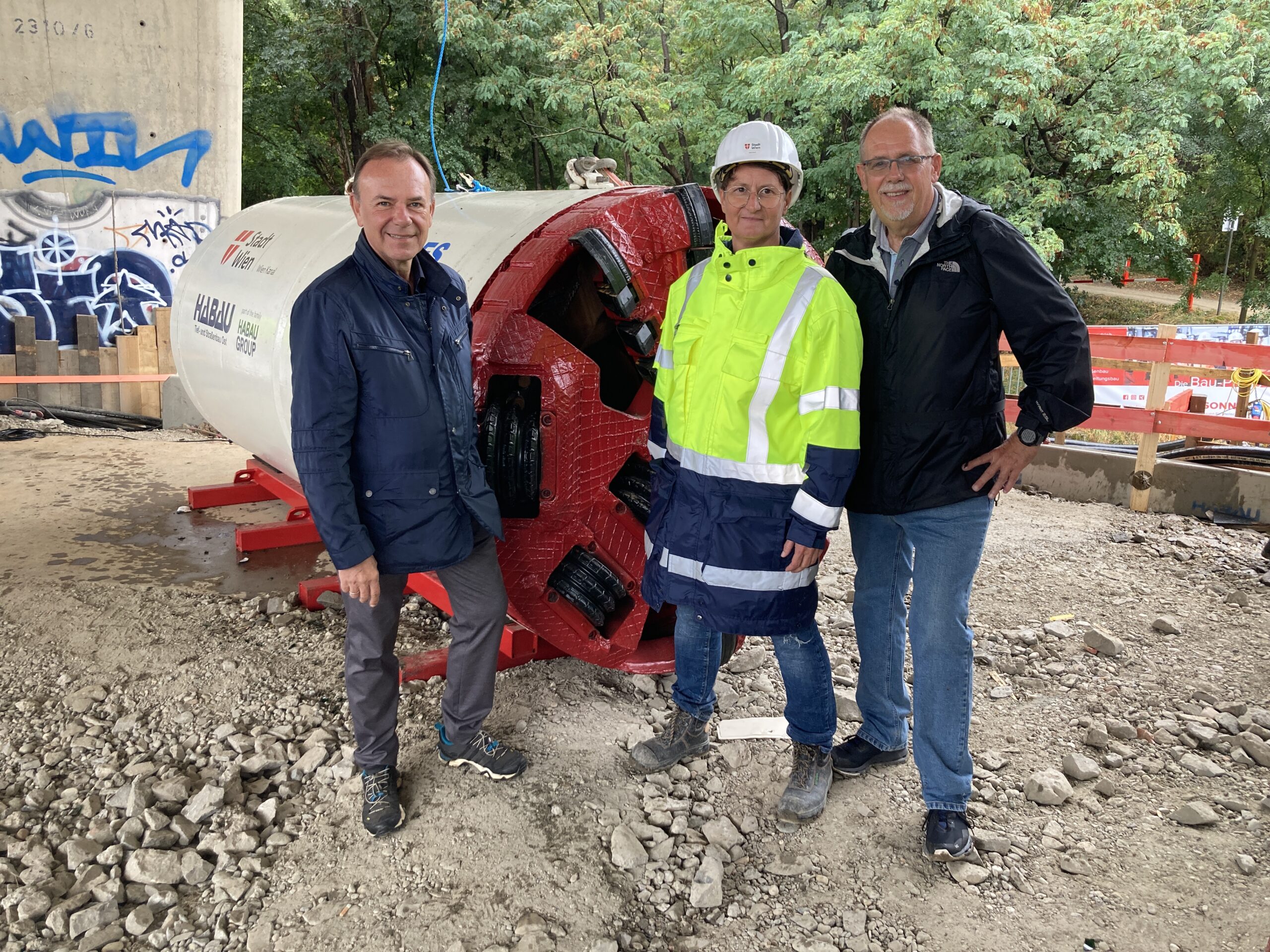 Liesing: Tunnel-Bohrmaschine bahnt Regenwasser den Weg