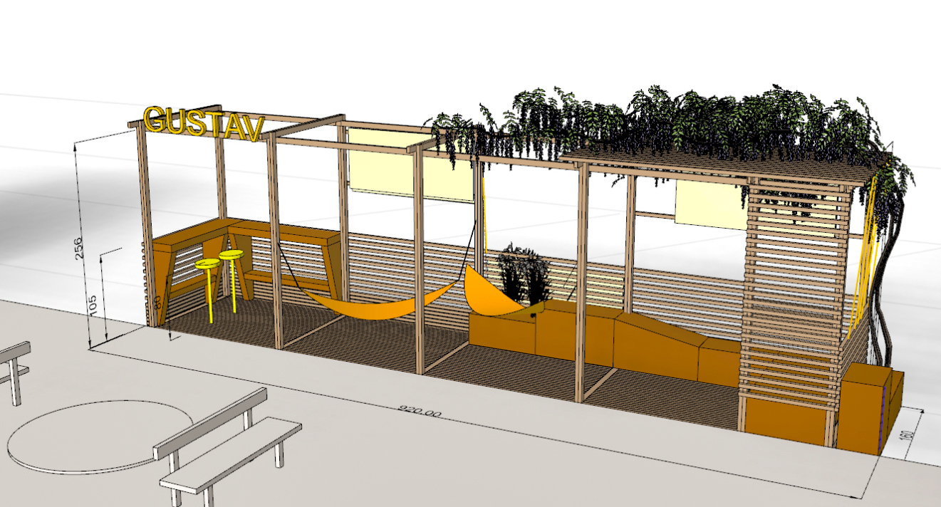 Pause im Parklet in der Rahlgasse bald möglich