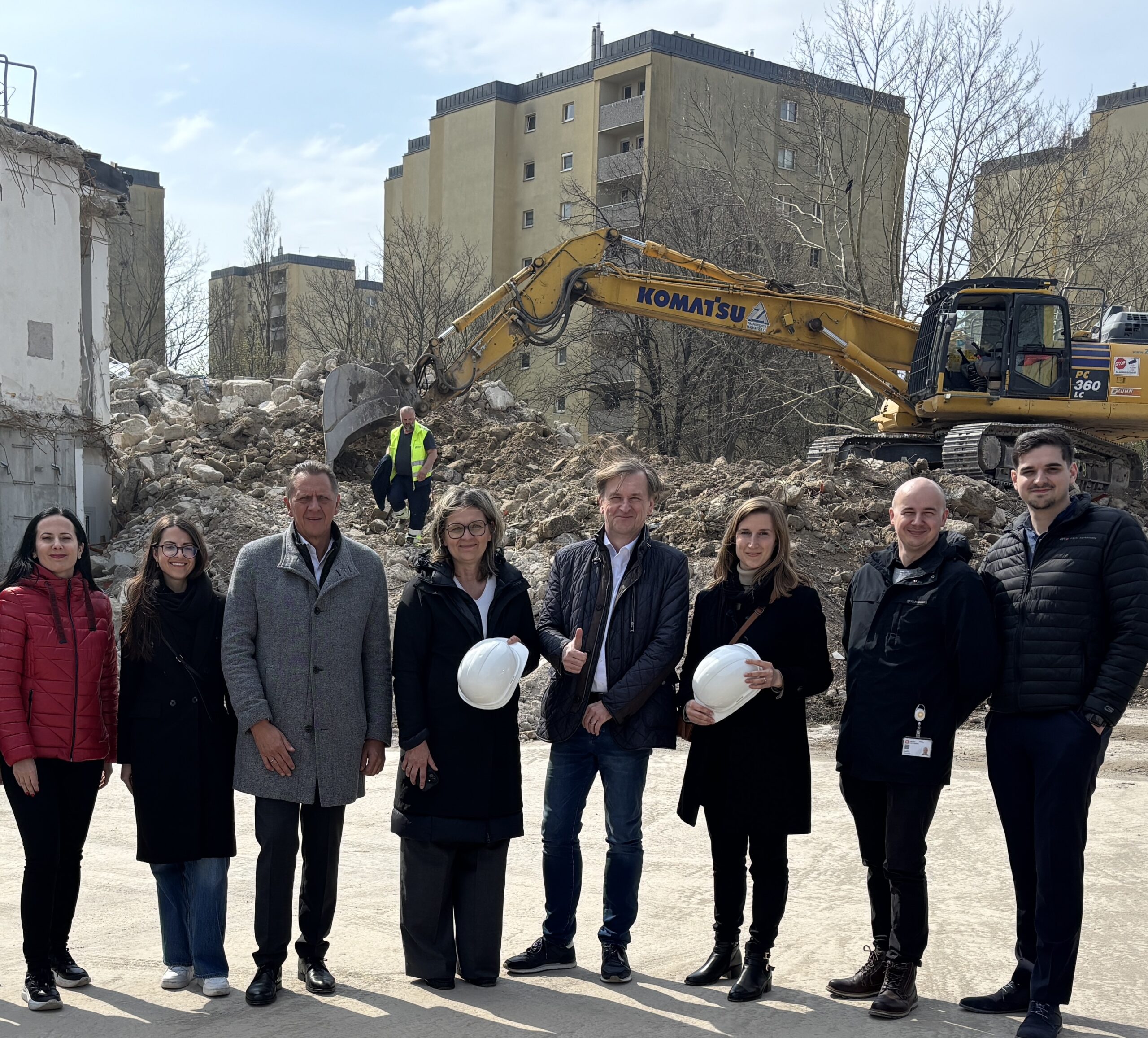 Haus Haidehof: FoodBike-Infostand informierte zu Neubau