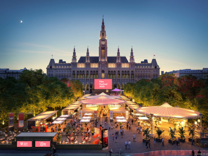 Visualisierung des 35. Film Festival auf dem Wiener Rathausplatz