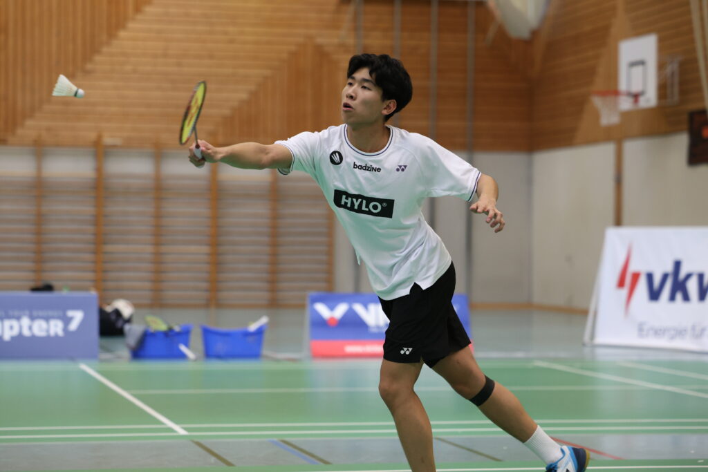 Badminton-Talent Pascal Cheng im Spiel