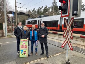 Verteter der Bürgerinitiativen: Matthias Schönauer, Irene Salzmann, Peter Pelz und Stephan Messner