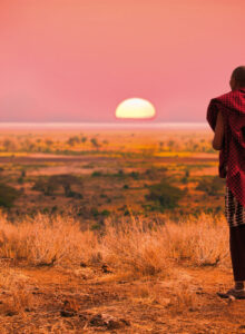 Massai Man im Serengeti