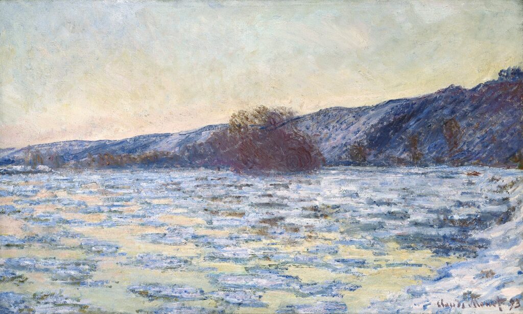Claude Monet, Eisschollen im Dämmerlicht, 1893© Museum Langmatt, Stiftung Sidney und Jenny Brown, Baden, Schweiz