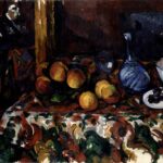 1200005 – Cézanne, Pfirsiche, Karaffe und Figur