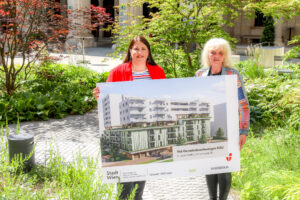 Vizebürgermeisterin und Wohnbaustadträtin Kathrin Gaál und Susanne Wessely, Bezirksvorsteher-Stellvertreterin Landstraße. © Stadt Wien/Christian Fürthner