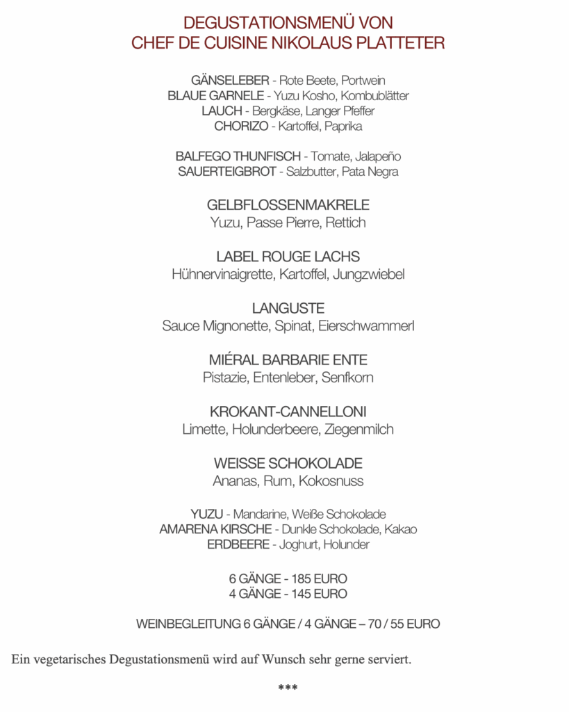 Degustationsmenü