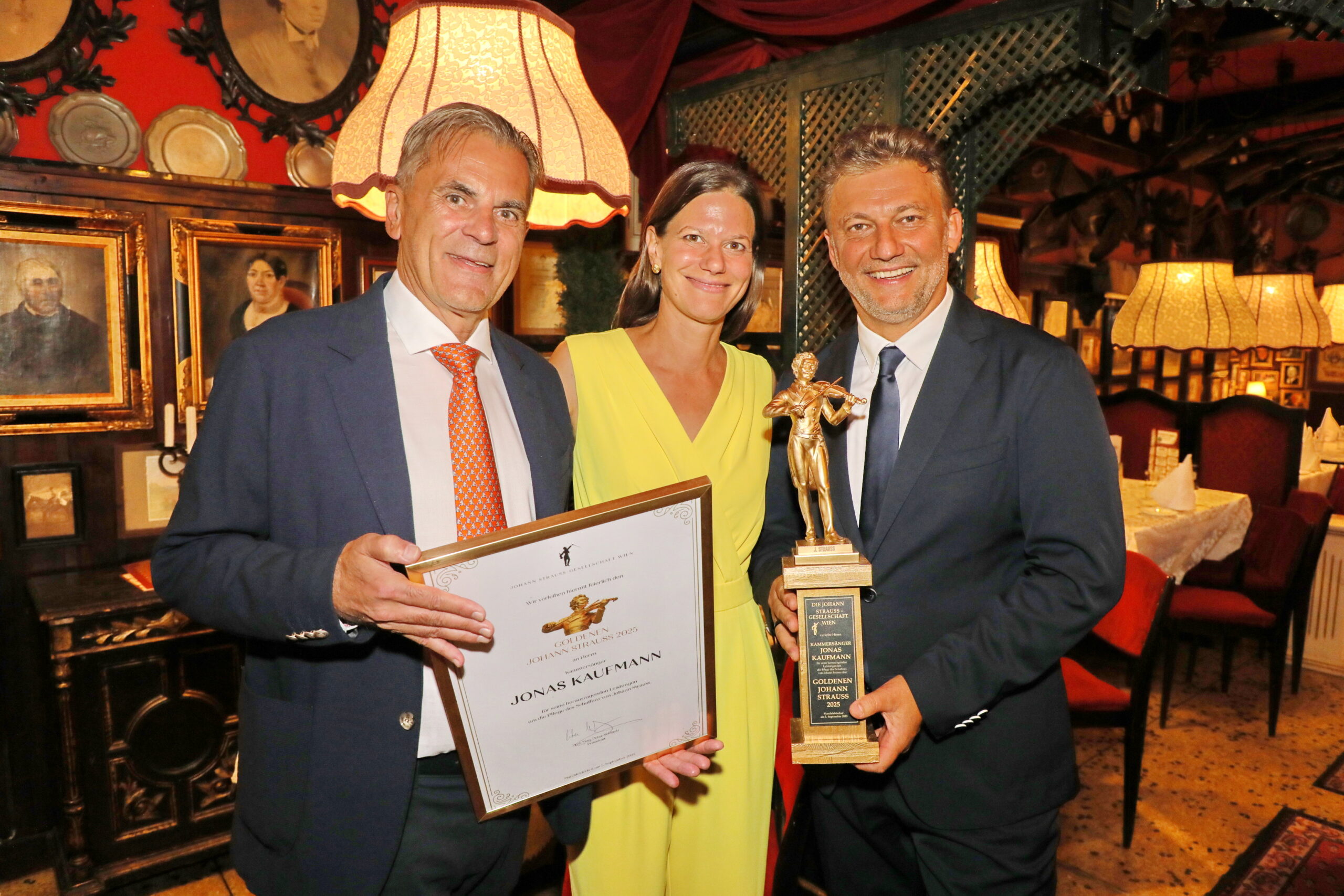 Goldener Johann Strauss für Opernstar Jonas Kaufmann